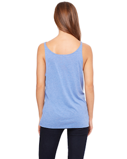 Sample of Bella 8838 - Ladies' Slouchy Tank in BLUE TRIBLEND from side back