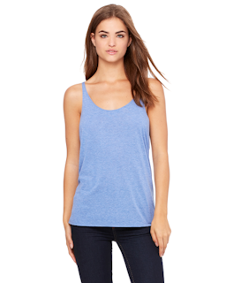Sample of Bella 8838 - Ladies' Slouchy Tank in BLUE TRIBLEND from side front