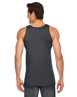 Sample of American Apparel BB408 Unisex Poly-Cotton Tank in ASPHALT from side back