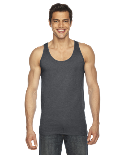 Sample of American Apparel BB408 Unisex Poly-Cotton Tank in ASPHALT style