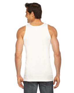 Sample of American Apparel BB408 Unisex Poly-Cotton Tank in WHITE from side back