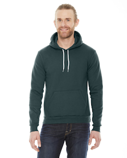 Sample of American Apparel F498 Unisex Flex Fleece Drop Shoulder Pullover Hoodie in FOREST from side front