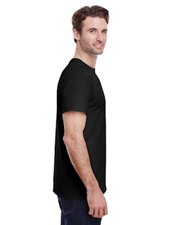 Sample of Gildan 2000 - Adult Ultra Cotton 6 oz. T-Shirt in BLACK from side sleeveleft