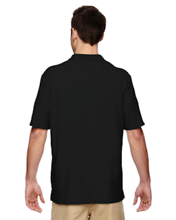 Sample of Gildan G728 - Adult DryBlend 6.3 oz. Double Pique Polo in BLACK from side back