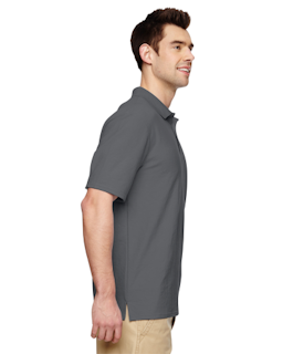 Sample of Gildan G728 - Adult DryBlend 6.3 oz. Double Pique Polo in CHARCOAL from side sleeveleft