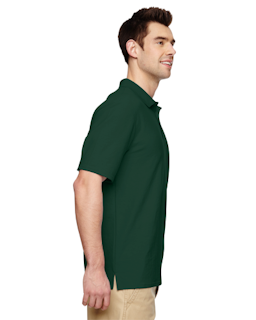 Sample of Gildan G728 - Adult DryBlend 6.3 oz. Double Pique Polo in FOREST GREEN from side sleeveleft