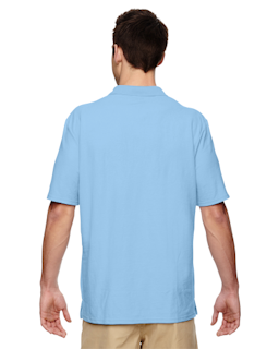 Sample of Gildan G728 - Adult DryBlend 6.3 oz. Double Pique Polo in LIGHT BLUE from side back