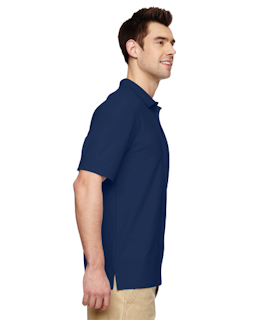 Sample of Gildan G728 - Adult DryBlend 6.3 oz. Double Pique Polo in NAVY from side sleeveleft