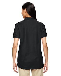 Sample of Gildan G728L - Ladies' DryBlend 6.3 oz. Double Pique Polo in BLACK from side back