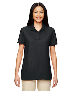 Sample of Gildan G728L - Ladies' DryBlend 6.3 oz. Double Pique Polo in BLACK from side front