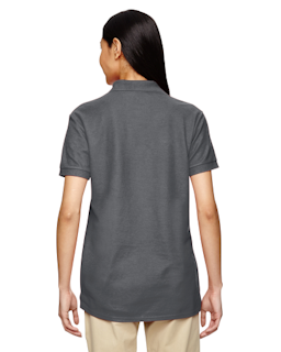 Sample of Gildan G728L - Ladies' DryBlend 6.3 oz. Double Pique Polo in CHARCOAL from side back