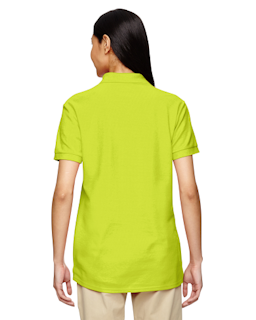 Sample of Gildan G728L - Ladies' DryBlend 6.3 oz. Double Pique Polo in SAFETY GREEN from side back
