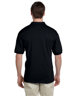 Sample of Gildan G880 - Adult 6 oz. 50/50 Jersey Polo in BLACK from side back