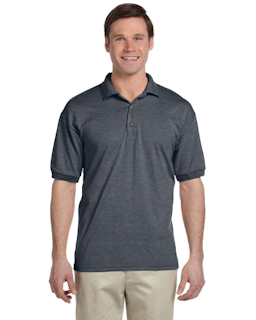 Sample of Gildan G880 - Adult 6 oz. 50/50 Jersey Polo in DARK HEATHER from side front