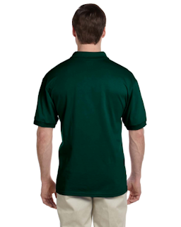 Sample of Gildan G880 - Adult 6 oz. 50/50 Jersey Polo in FOREST GREEN from side back