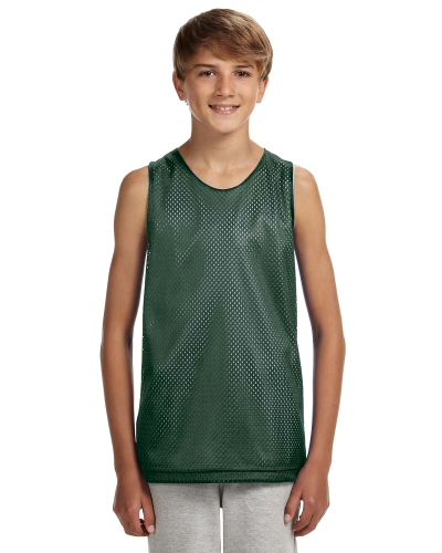 Sample of A4 N2206 Youth Reversible Mesh Tank in HUNTER WHITE style
