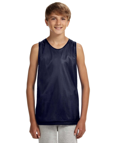 Sample of A4 N2206 Youth Reversible Mesh Tank in NAVY WHITE style