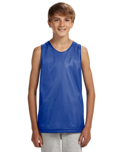 Sample of A4 N2206 Youth Reversible Mesh Tank in ROYAL WHITE style