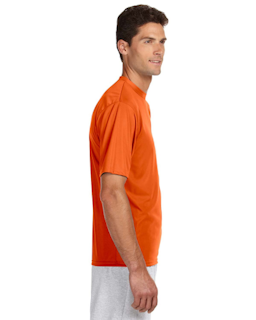 Sample of A4 N3142 - Men's Short-Sleeve Cooling 100% Polyester Performance Crew in ATHLETIC ORANGE from side sleeveleft