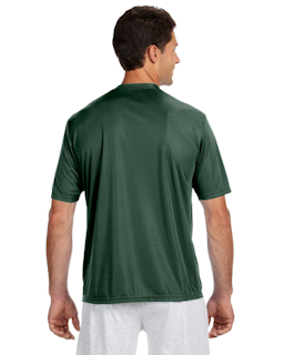 Sample of A4 N3142 - Men's Short-Sleeve Cooling 100% Polyester Performance Crew in FOREST GREEN from side back