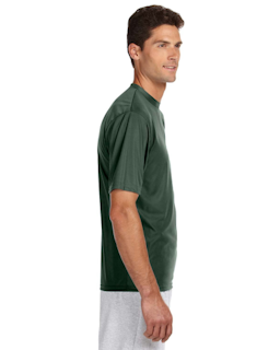Sample of A4 N3142 - Men's Short-Sleeve Cooling 100% Polyester Performance Crew in FOREST GREEN from side sleeveleft
