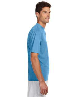 Sample of A4 N3142 - Men's Short-Sleeve Cooling 100% Polyester Performance Crew in LIGHT BLUE from side sleeveleft
