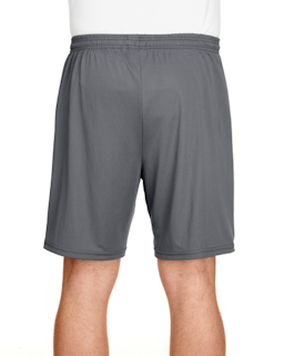 Sample of A4 N5244 Adult 7"" Inseam Cooling Performance Shorts in GRAPHITE from side back