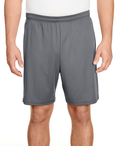 Sample of A4 N5244 Adult 7"" Inseam Cooling Performance Shorts in GRAPHITE style