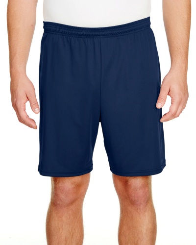 Sample of A4 N5244 Adult 7"" Inseam Cooling Performance Shorts in NAVY style