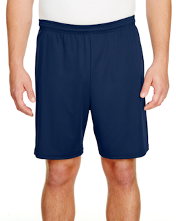Sample of A4 N5244 Adult 7"" Inseam Cooling Performance Shorts in NAVY from side front
