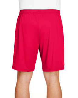 Sample of A4 N5244 Adult 7"" Inseam Cooling Performance Shorts in SCARLET from side back