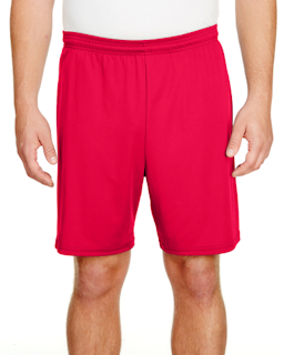 Sample of A4 N5244 Adult 7"" Inseam Cooling Performance Shorts in SCARLET from side front