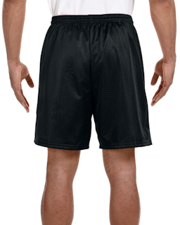 Sample of A4 N5293 Adult Seven Inch Inseam Mesh Short in BLACK from side back