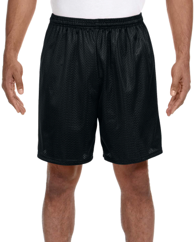 Sample of A4 N5293 Adult Seven Inch Inseam Mesh Short in BLACK style