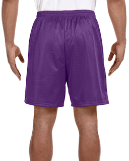Sample of A4 N5293 Adult Seven Inch Inseam Mesh Short in PURPLE from side back