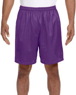 Sample of A4 N5293 Adult Seven Inch Inseam Mesh Short in PURPLE from side front