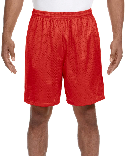 Sample of A4 N5293 Adult Seven Inch Inseam Mesh Short in SCARLET style