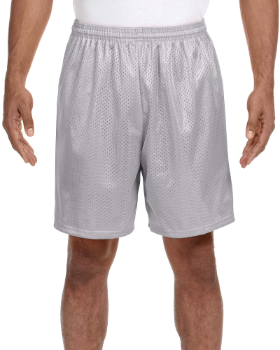 Sample of A4 N5293 Adult Seven Inch Inseam Mesh Short in SILVER style