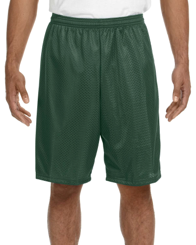 Sample of A4 N5296 Adult Nine Inch Inseam Mesh Short in FOREST GREEN style