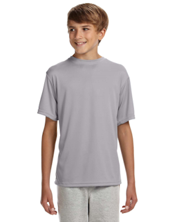 Sample of A4 NB3142 Youth Short-Sleeve Cooling Performance Crew in SILVER from side front