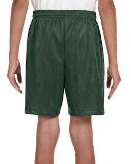 Sample of A4 NB5301 Youth Six Inch Inseam Mesh Short in FOREST GREEN from side back