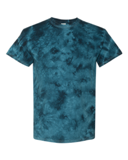 Sample of Crystal Tie Dyed T-Shirt in Navy from side front
