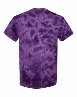 Sample of Crystal Tie Dyed T-Shirt in Purple from side back