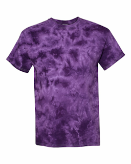 Sample of Crystal Tie Dyed T-Shirt in Purple from side front