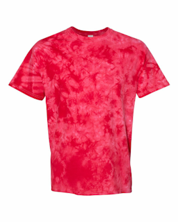 Sample of Crystal Tie Dyed T-Shirt in Red from side front