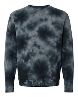 Sample of Midweight Tie-Dyed Sweatshirt in Tie Dye Black from side front