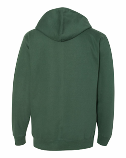 Sample of Midweight Full-Zip Hooded Sweatshirt in AlpineGreen from side back