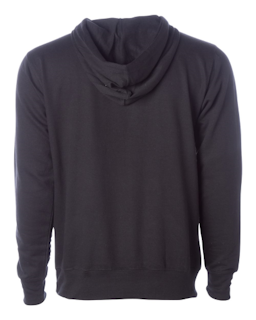 Sample of Midweight Hooded Sweatshirt in Black from side back
