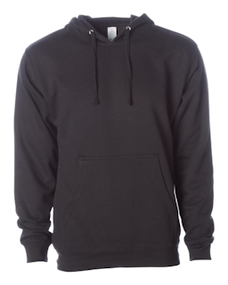 Sample of Midweight Hooded Sweatshirt in Black from side front