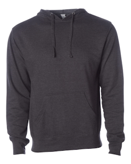 Sample of Midweight Hooded Sweatshirt in Charcoal Heather from side front